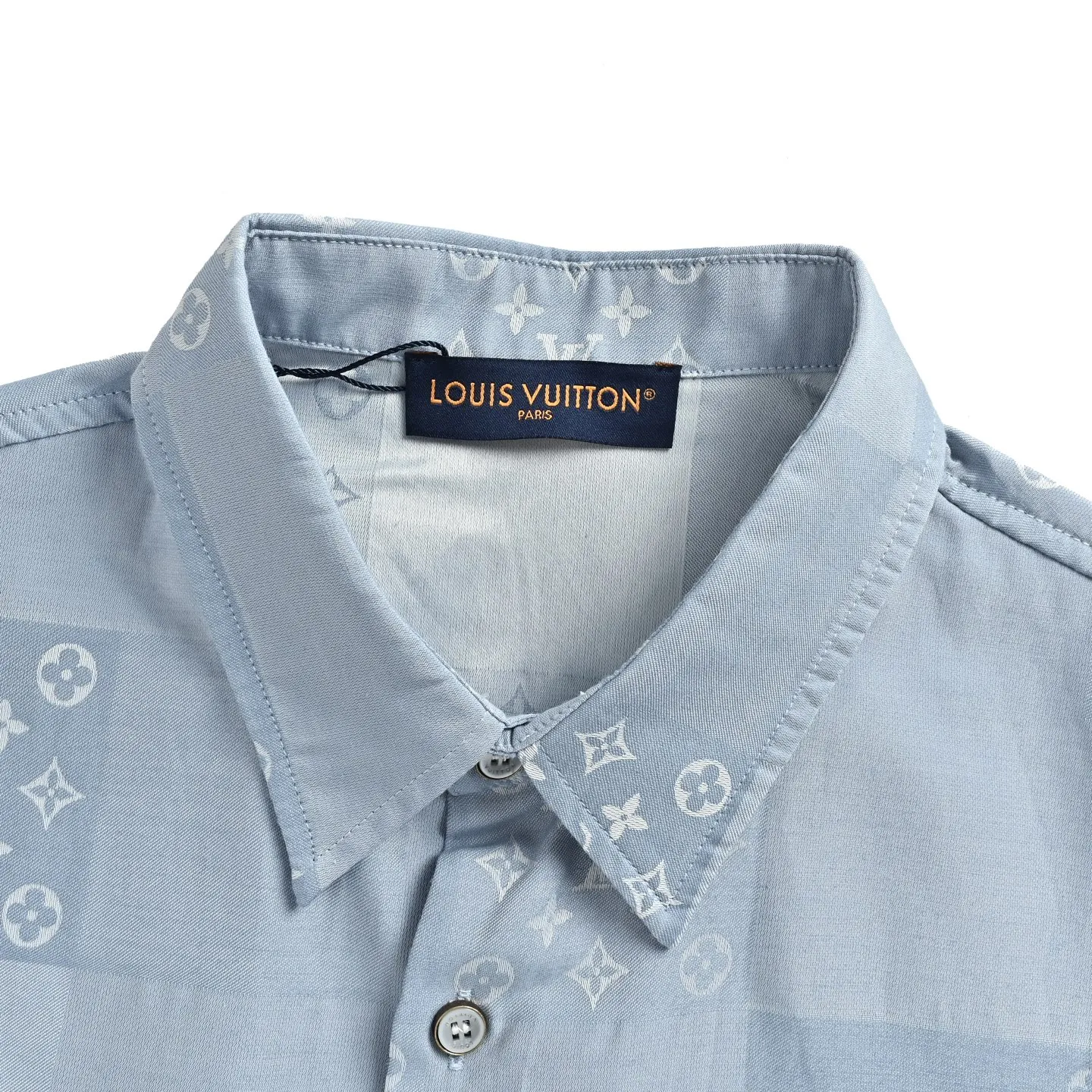 Louis Vuitton/Louis Vuitton 26ss old flower jacquard stitching short-sleeved shirt